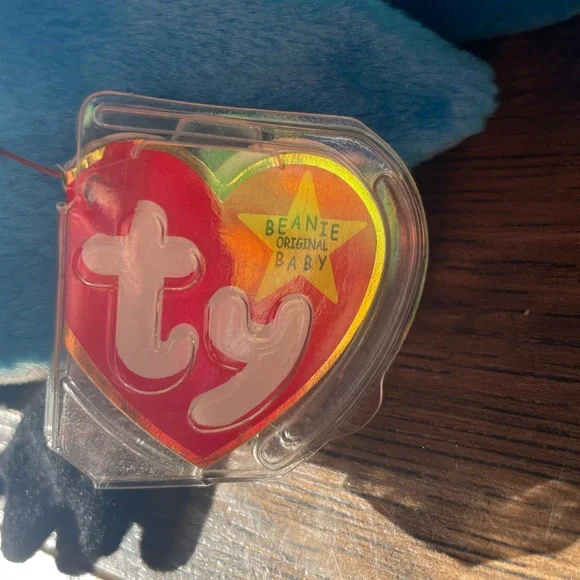 Ty Beanie Babies ROCKET Blue and White Beanie Bird - Picture 2 of 4